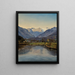 View of Lake Altaussee and Dachstein - Ferdinand Georg Waldmüller — framed artwork on a wall