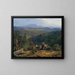 Landscape painting of the Viennese forest with Wildegg Castle - Ferdinand Georg Waldmüller — framed artwork on a wall