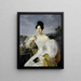 Dame in White Dress - Ferdinand Georg Waldmüller Workshop — framed artwork on a wall