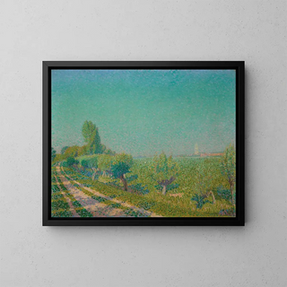 View of Rhenen - Ferdinand Hart Nibbrig — framed artwork on a wall