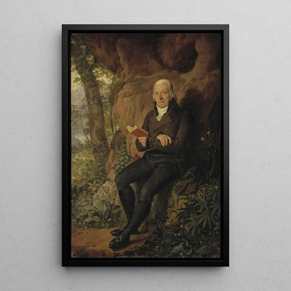 Portrait Painting of a Man - Ferdinand Hartmann — framed artwork on a wall