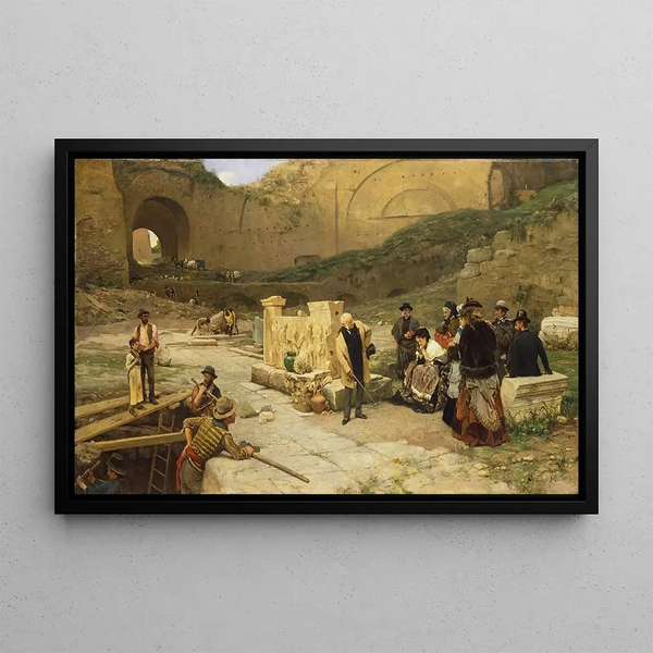 Excavations in Rome - Ferdinand Heilbuth — framed artwork on a wall