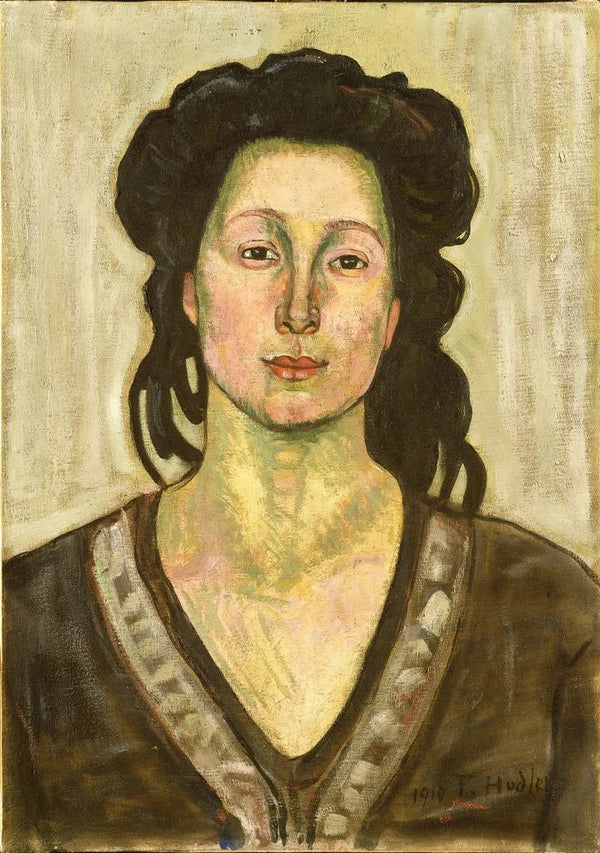 A woman - Ferdinand Hodler — framed artwork on a wall