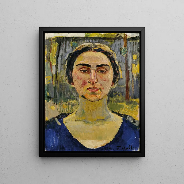 Portrait of Letizia Raviola - Ferdinand Hodler — framed artwork on a wall