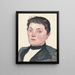 Portrait of an Unknown Young Bernese Woman - Ferdinand Hodler — framed artwork on a wall