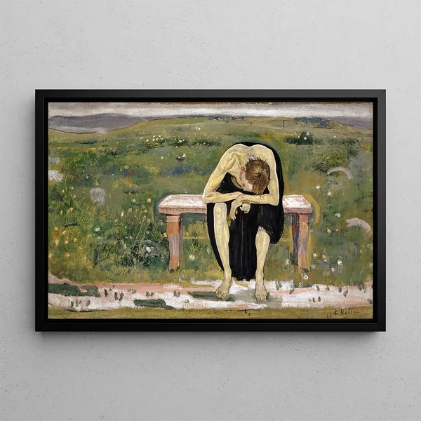 Soul Disappointed - Ferdinand Hodler — framed artwork on a wall