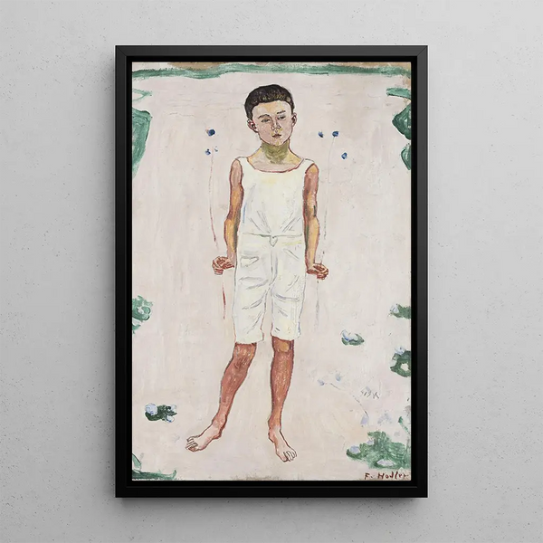Enchanted Boy - Ferdinand Hodler — framed artwork on a wall