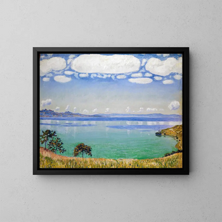 Lake Geneva seen from Chexbres - Ferdinand Hodler — framed artwork on a wall
