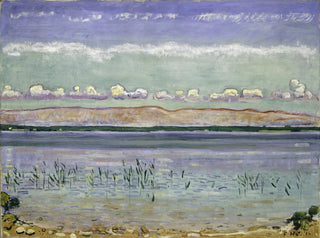 Lake Geneva with the Jura hills - Ferdinand Hodler — artwork view