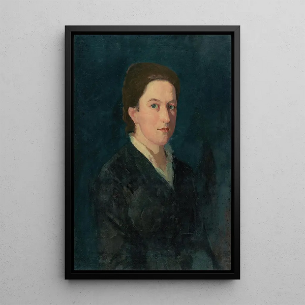Portrait of a young woman - Ferdinand Hodler — framed artwork on a wall