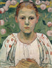 Portrait of Käthe von Bach in the garden - Ferdinand Hodler — artwork view