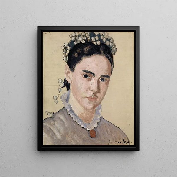 Portrait of Marie Elise Bernhard Hodler - Ferdinand Hodler — framed artwork on a wall