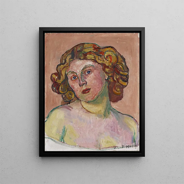 Portrait Painting of Régina Morgeron - Ferdinand Hodler — framed artwork on a wall