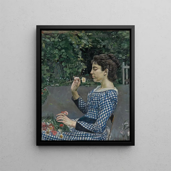 Portrait of Helen Weigl - Ferdinand Hodler — framed artwork on a wall