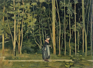 Promenade le long de la lisière d'un bois - Ferdinand Hodler — artwork view