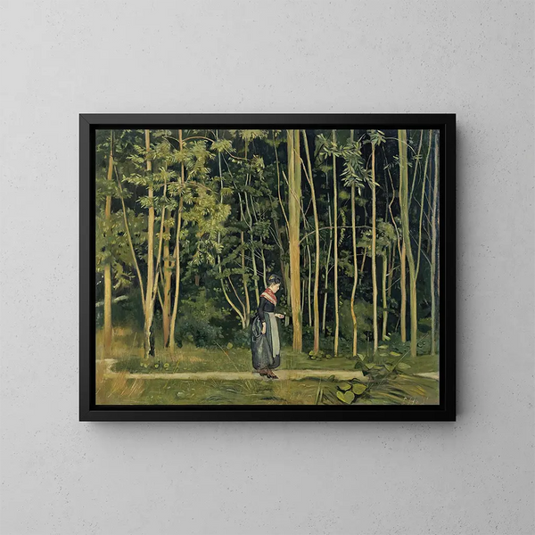 Promenade le long de la lisière d'un bois - Ferdinand Hodler — framed artwork on a wall