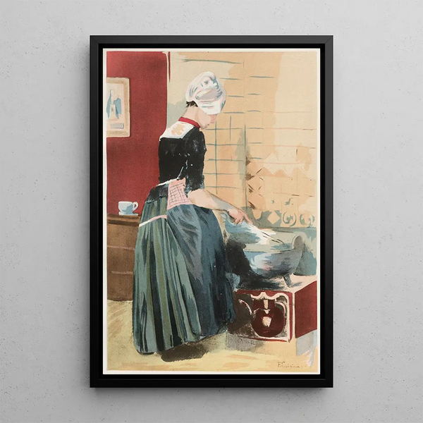 La Servante - Ferdinand Jean Luigini — framed artwork on a wall