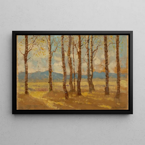 Autumn Birches - Ferdinand Katona — framed artwork on a wall