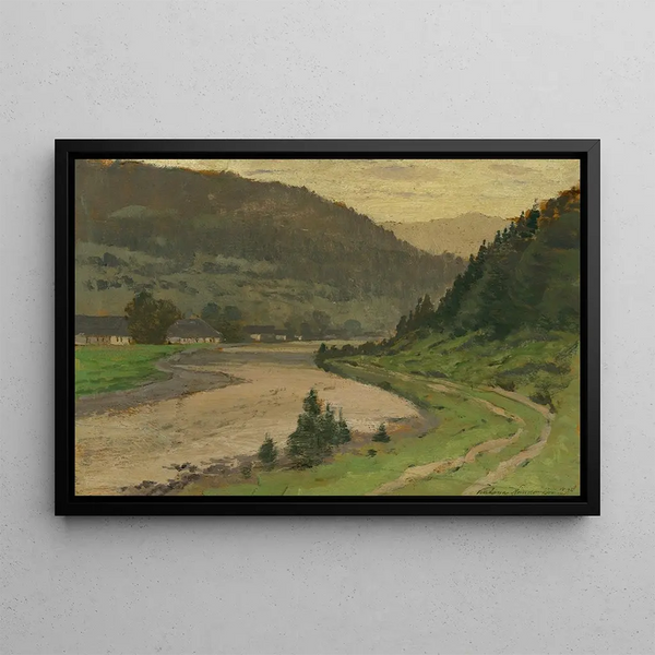 Landscape Painting near Hornd - Ferdinand Katona — framed artwork on a wall