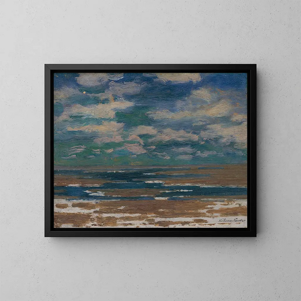 Landscape with Spring Clouds - Ferdinand Katona — framed artwork on a wall
