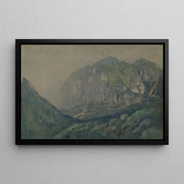 Motif of the High Tatras - Ferdinand Katona — framed artwork on a wall