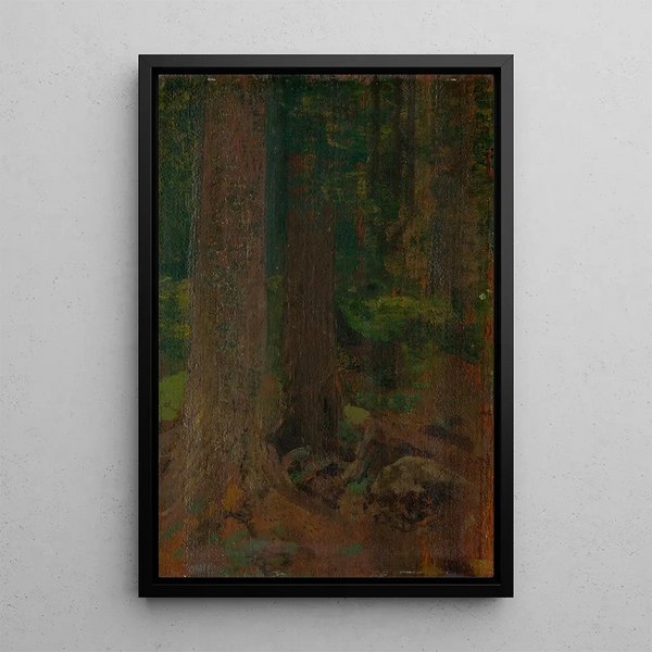 Forest Study - Ferdinand Katona — framed artwork on a wall
