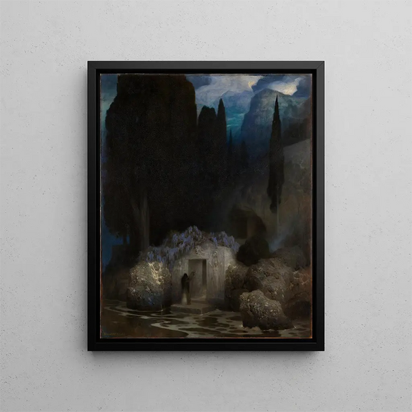 Böcklins Grave - Ferdinand Keller — framed artwork on a wall