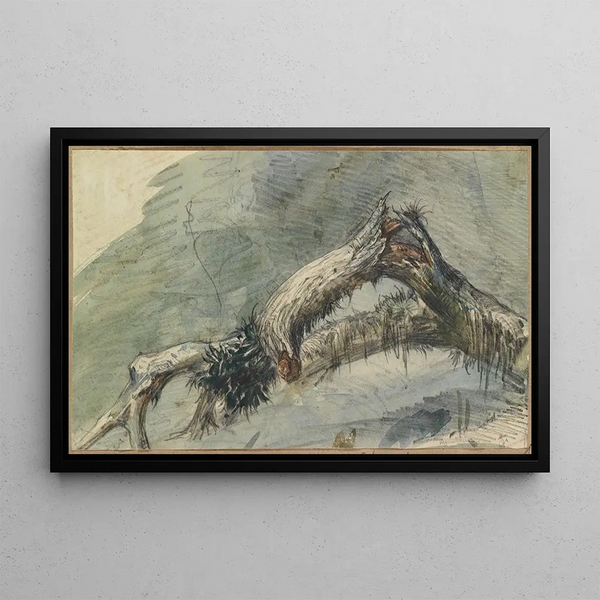 Broken Branch - Ferdinand Keller — framed artwork on a wall