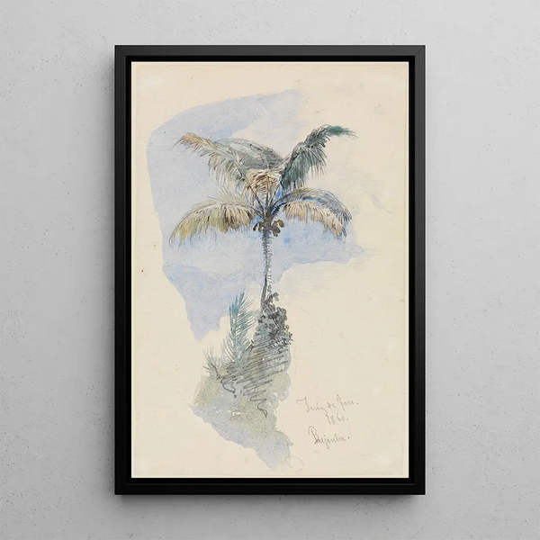 Study of Palms - Ferdinand Keller — framed artwork on a wall