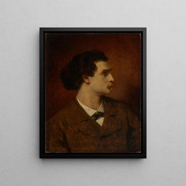 Portrait of Anselm Feuerbach - Ferdinand Keller — framed artwork on a wall