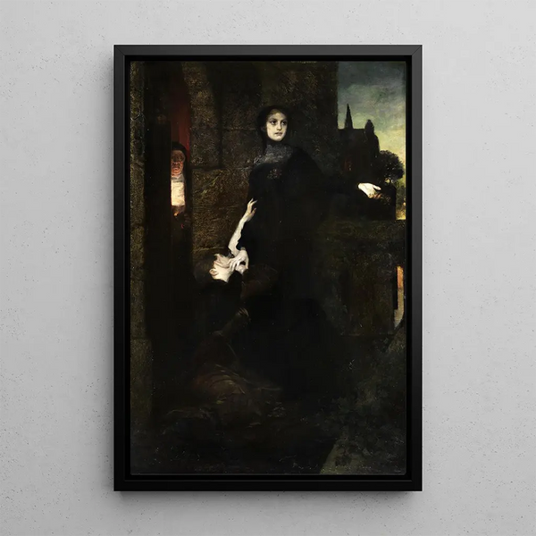 Romantic scene painting - Ferdinand Keller — framed artwork on a wall