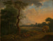 Landscape painting of the evening with a hay cart - Ferdinand Kobell — artwork view