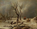 Winter Landscape with Two Horsemen - Ferdinand Kobell — artwork view