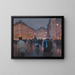 The New Market in the Evening - Ferdinand Kruis — framed artwork on a wall