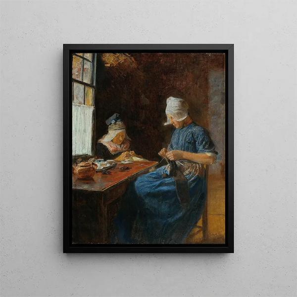 Dutch Women Painting - Ferdinand Kruis — framed artwork on a wall