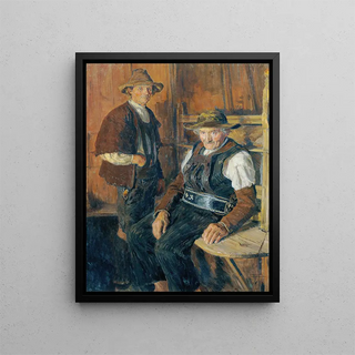 Les agriculteurs de Sarntheiner - Ferdinand Kruis — framed artwork on a wall