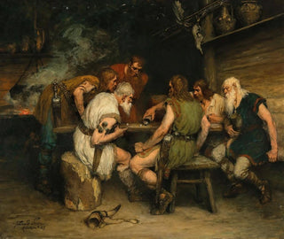 A Dice Game - Ferdinand Leeke — artwork view