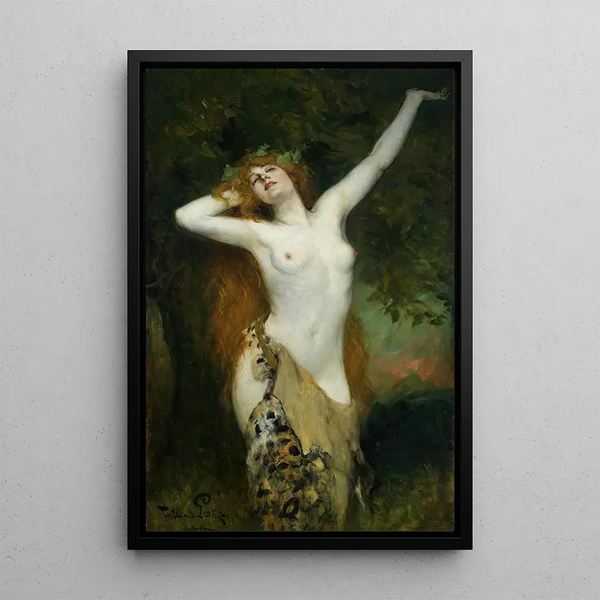 Bacchante - Ferdinand Leeke — framed artwork on a wall