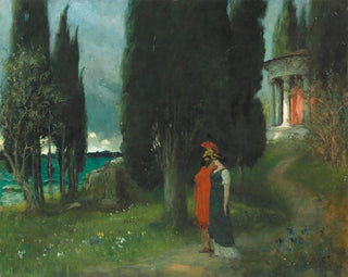 Peaceful Evening Painting - Ferdinand Leeke — artwork view