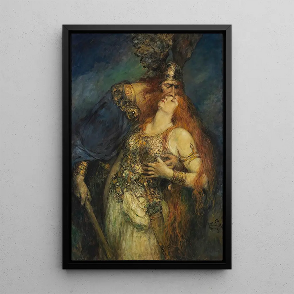 L'Adieu de Wotan - Ferdinand Leeke — framed artwork on a wall