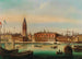 Venice painting, view of the Doge's Palace and St. Mark's Square - Ferdinand Lepié — artwork view
