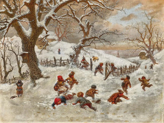 a snowball fight - Ferdinand Mallitsch — artwork view
