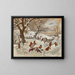 a snowball fight - Ferdinand Mallitsch — framed artwork on a wall
