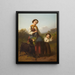 Young shepherdess with child - Ferdinand Marohn — framed artwork on a wall