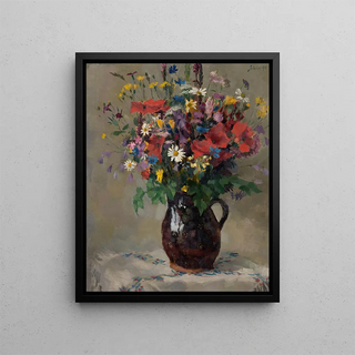 Vines of the vineyard at Krug - Ferdinand Matthias Zerlacher — framed artwork on a wall