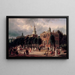 Independence Hall in Philadelphia - Ferdinand Richardt — framed artwork on a wall