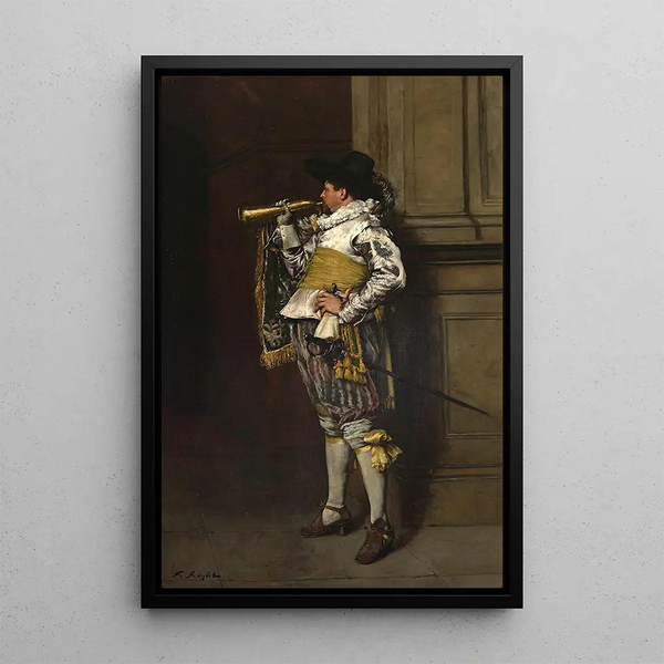 A Horseman - Ferdinand Roybet — framed artwork on a wall