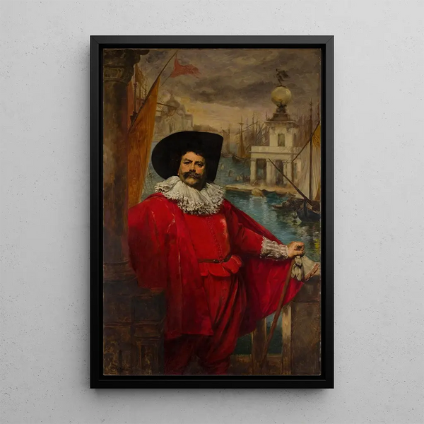 The Conqueror of Lepanto - Ferdinand Roybet — framed artwork on a wall