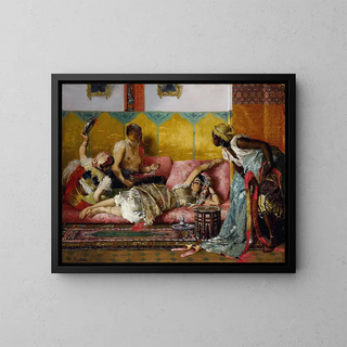 The Harem's Favorite - Ferdinand Roybet — framed artwork on a wall