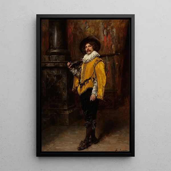 The Musketeer - Ferdinand Roybet — framed artwork on a wall
